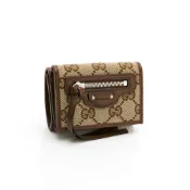 【BreezeOnline 微風精品線上】Gucci 老花短夾&零錢包(Balenciaga聯名) (內側小脫皮/外側邊脫皮)