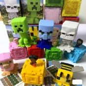 Minecraft💙2025麥當勞我的世界聯名礦工能量套裝薯條巨無霸漢堡神偷積木擺件  麥當勞麥塊 擺件玩偶