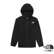 【北臉 The North Face】男 4D彈性防潑水防曬連帽軟殼外套 夾克 黑_4CKY