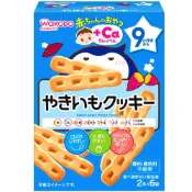【DOKODEMO】朝日食品集團 嬰兒點心 鈣烤地瓜餅乾 2 塊 x 6 袋