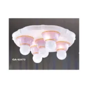 (店+)家家亮~台灣製造 南瓜 吸頂燈 五燈 5燈 天花板燈 內附小夜燈 電子開關 E27 適用儲藏室陽台臥室客廳 不含光源