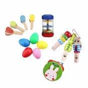 (店+)奧福樂器包 幼兒樂器 動物口哨 沙鈴 手響板 雨聲筒 嗶嗶笛 動物響板 樂器兒童樂器 贈收納袋