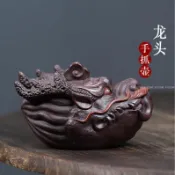 【臺灣出貨】紫砂原礦 手工龍頭公道杯 茶寵擺件 龍頭手抓壺 泡茶壺 茶具 禮品 龍頭茶壺 紫砂壺 茶海 茶杯 茶道配件