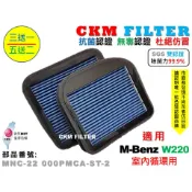【CKM】賓士 W220 恆溫 室內循環 除菌 抗菌 抗敏 超越 原廠 活性碳冷氣濾網 PM2.5 靜電濾網 空氣濾網
