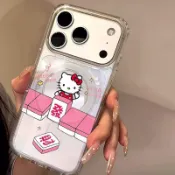 卡通發財麻將kt貓透明適用iphone17/16/15/14/13/12/11Promax手機殼i14Promax蘋果殼