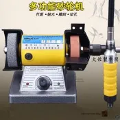 （可開發票）【現貨】東潤多功能臺式沙輪機雕刻機迷你臺磨大模機拋咣機玉石機小型（滿額免運）