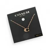 【COACH】時尚經典潮流項鍊(玫瑰金水鑽C)