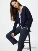 【UNIQLO】女裝 SMART 九分褲(條紋) 482168