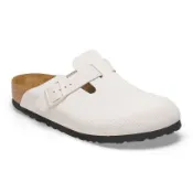 BIRKENSTOCK 勃肯 Boston / 反毛皮 / 燈芯絨 / 復古白