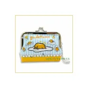 (店+)【SANRIO 三麗鷗】asdfkitty賠錢出清特價 蛋黃哥 雙珠扣零錢包-大-防水材質-大尺寸-可放耳機.充電線.卡類.佛珠-日本正版