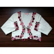 二手專櫃女裝 奇妮Gennie's短版薄毛衣外套 針織 小外套 毛線編織 孕婦裝 S碼 毛衣 短版 外套