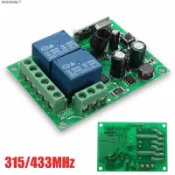 Dc 12V 220V 10A 315MHZ 433MHz 2通道無線繼電器射頻遙控開關地中海接收器智能家居開關模塊
