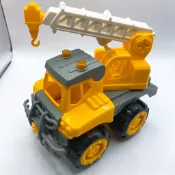 《翔翼玩具》 裸裝工程車 堆高機 山貓 挖土機 拆裝 推土機 吊臂機 卡車 水泥車 玩具車13-5554安全標章合格玩具