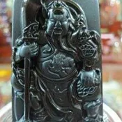 ***愛買藝品館****黑曜~關聖帝君 商品編號~100429188482