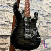 (店+)【IBANEZ】Ibanez GRX70QA TKS 黑色 電吉他 雙線圈 雲狀楓木 Gio 搖滾