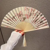 🔥台灣熱賣/免運🔥古風小扇子摺扇中國風女漢服舞蹈摺疊隨身攜帶新中式古裝夏天竹扇