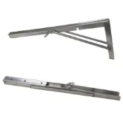 20”一組2入 不鏽鋼摺疊式三角架 活動三角架 L型支撐架 AC051(折疊三角架 層板架 L架支架 可折式)