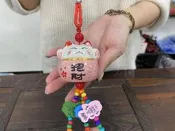 【御古齋】精選 陶瓷 招財貓 門鈴 鈴鐺門鈴 風鈴 吊飾 掛飾 招財納福 店面門鈴 開運裝飾掛件 1104