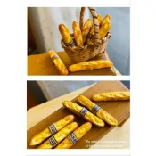 法國長棍 法國麵包 袖珍手作 迷你 食玩 微型 藝術 擺飾 禮物 模型 黏土 情境布置 仿真食物