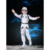 2024新款萬聖節兒童太空人太空人服裝幼兒園學生表演套裝