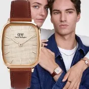 【Daniel Wellington】DW 女錶-32x36.3mm Marlon系列 復古經典方形手錶-玫瑰金框 生日禮 送禮(DW00100816)