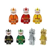 中國風 獅子 醒獅 舞獅 人仔積木 新年 玩具禮物 人偶 相容 相容知名Brand J1001