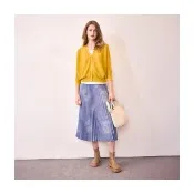 【Le Polka】暈染感優雅壓褶長裙-女
