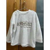 2手 現貨 保暖 110 角落生物 Uniqlo  童裝 上衣 冬季 白色