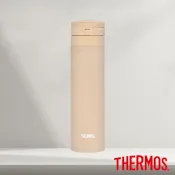 THERMOS膳魔師超輕量不鏽鋼真空保溫瓶450ml(JNS-454-LMT)奶茶褐