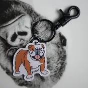 現貨 英國鬥牛犬 鑰匙圈