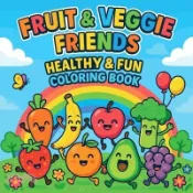 【三民網路書店】Fruit & Veggie Friends - Healthy & Fun Coloring Book 作者：Chris Martin
