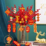 春節掛飾 過年新年蛇年小掛件裝飾品 盆栽掛飾 園藝裝飾 場景布置客廳綠植盆栽掛件吊飾
