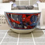 火爆熱賣🔥漫威marvel蜘蛛俠英雄歸來spiderman陶瓷泡麪湯碗可愛卡通兒童碗