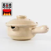 🔥『台現』 日本製萬古燒復古風單柄側把土鍋一人食迷你陶土飯粥鍋湯鍋小砂鍋