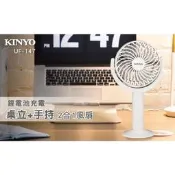 可充電式桌立+手持2合1風扇(UF-147鋰電池充電USB風扇小風扇造型風扇桌上型風扇KINYO