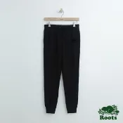 【Roots】縮口休閒棉褲(黑)~L