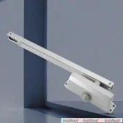 閉門器滑軌式肯德基門商鋪大門靜音關門神器液壓緩衝軌道式閉閤器 門弓器 自動關門器 緩衝閉門器 閉門器 5/21