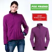 【FOX FRIEND 狐友】WINDSTOPPER防風蓄暖刷毛外套(女外套/保暖外套/長袖外套)