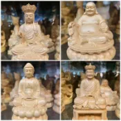3吋6 黃楊木 地藏王 彌勒佛 釋迦摩尼 清水祖師