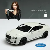◆3b8◆WELLY◎賓利BENTLEY CONTINENTAL SUPERSPORTS 高仿真模型1:24~雪貂白