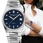 【CONSTANT 康斯登】Highlife 晶彩星塵女士機械腕錶-34mm 送禮自用(FC-303NSD2NHD6B)