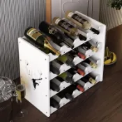 【免運】【免運】紅酒架子家用葡萄酒架擺件酒櫃置物架多瓶格子放酒簡易桌面酒瓶架