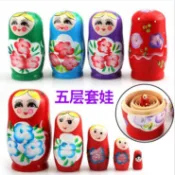 俄羅斯娃娃 五層彩繪 俄羅斯套娃 木製玩具 懷舊玩具
