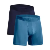 (店+)【UNDER ARMOUR】UNDER ARMOUR內褲 6英吋 2條裝 四角褲 不同色 防異味 排潮面料Tech Mesh 1363623-466