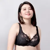 莎露-大美人-EFG+大罩杯系列 D-G罩杯內衣(藍黑色)