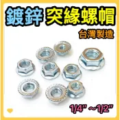 🌟叡洋五金行🌟鍍鋅 突緣螺帽 螺母《2分（大）、2分半、3分、4分》✅鍍鋅六角突緣帽 鐵突帽 凸緣帽✅台灣工廠製造🇹🇼