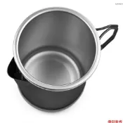 [新] French Press 咖啡機 1L 野營法式壓榨機帶可折疊手柄不銹鋼法式壓榨機