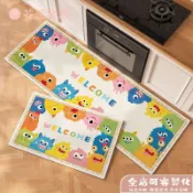 客製 多彩小怪獸 廚房地墊 矽藻土地墊 吸水防滑墊 耐髒易打理脚墊 長條長型地墊 脚踏墊 軟式硅藻土地墊 止滑 乾濕分離