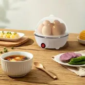 【品質認證】110v多功能煮蛋器自動斷電蒸蛋器煮雞蛋羹家用煮蛋小型早餐機臺灣