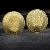✨品質保證✨加拿大楓葉意象紀念幣 2021‑2025 女皇圖騰金屬紀念章 立體壓鑄 異國主題收藏擺飾禮物